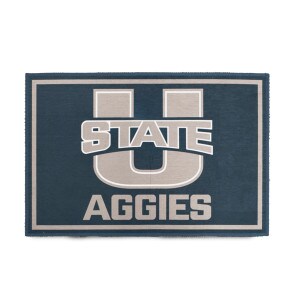 utah state aggies rug navy